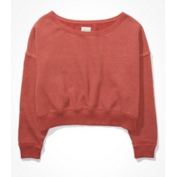 American eagle cropped sweatshirt. Size xxs. COLOR is terracotta. EUC - Picture 2 of 8